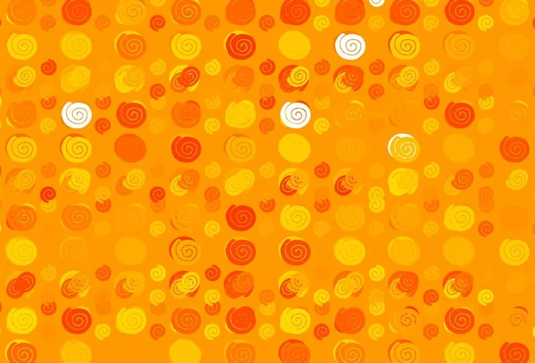 Light Yellow Orange Vector Pattern Lines Ovals Геометрическая Иллюстрация Мраморном — стоковый вектор