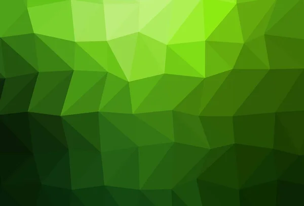 Ljusgrön Vektor Suddig Triangel Konsistens Glänsande Illustration Som Består Trianglar — Stock vektor