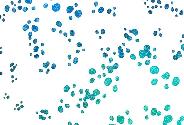 Açık mavi, lav şekilli yeşil vektör deseni. Mermer biçiminde yaratıcı geometrik çizim ve gradyan. Marka kitabı için zarif desen.