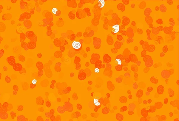 Светло Оранжевый Векторный Фон Пузырьками Креативная Иллюстрация Халтурном Мраморном Стиле — стоковый вектор