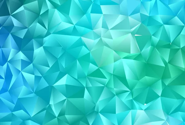 Hellblaue Grüne Vektorabstrakte Polygonale Textur Nagelneue Farbenfrohe Illustration Mit Farbverlauf — Stockvektor