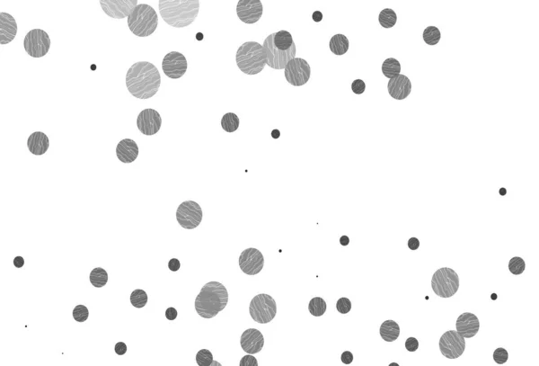 Světle Stříbrná Šedá Vektorová Šablona Kruhy Abstraktní Ilustrace Barevnými Bublinami — Stockový vektor