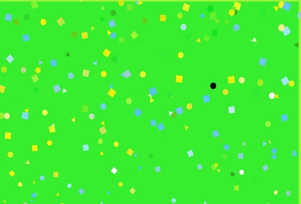 Světle Modrá Žluté Vektorové Uspořádání Kruhy Čarami Obdélníky Kruhy Čáry — Stockový vektor