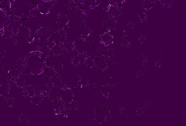 Hellrosa Blaue Vektortextur Mit Scheiben Unscharfe Blasen Auf Abstraktem Hintergrund — Stockvektor