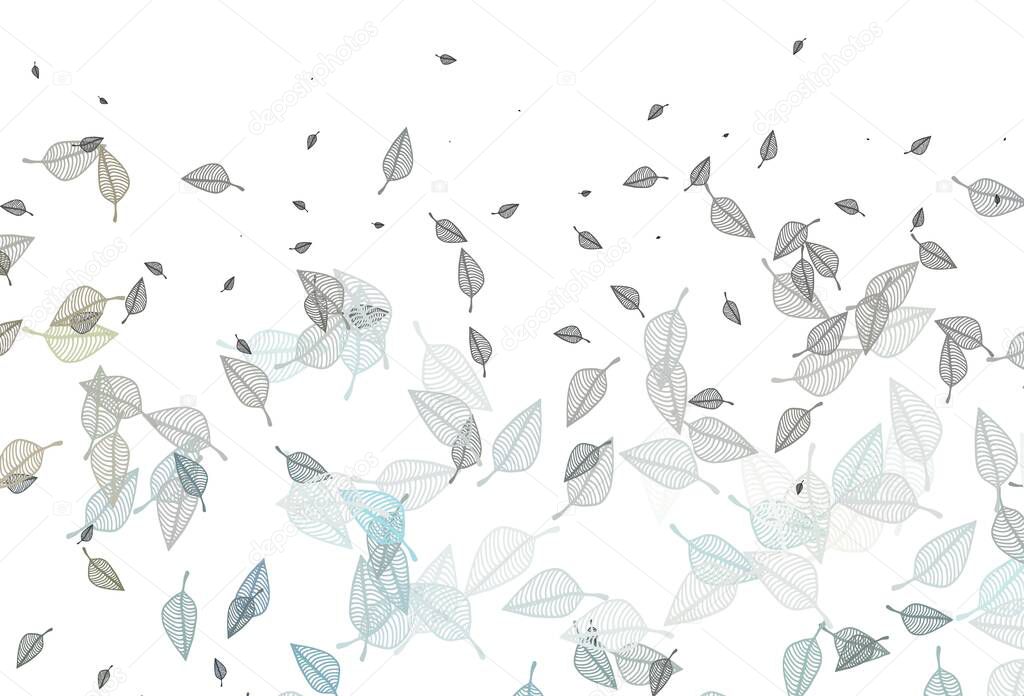 Light Black vector doodle layout. Sketchy doodles with colorful gradient leaves. Pattern for wallpapers and coloring books.