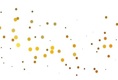 Açık sarı, daire şekilli turuncu vektör düzeni. Doğa tarzında bulanık halkaları olan güzel renkli çizimler. Reklamlar, broşürler için desen.