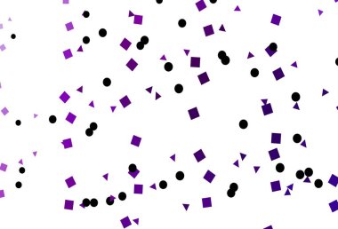 Çokgen biçiminde dairesel açık mor vektör deseni. Daireler, çizgiler, rengarenk eşkenar dörtgenler. Duvar kağıtları için şablon.