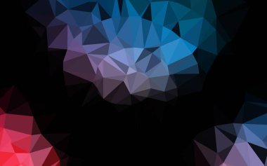 Çokgen desenli soyut geometrik renkli vektör çizimi.