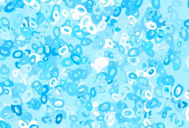 Açık mavi, daire şekilli yeşil vektör düzeni. Doğa tarzında bulanık halkaları olan güzel renkli çizimler. Posterler, afişler için tasarım.