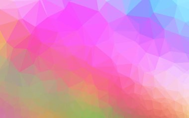 Çokgen desenli soyut geometrik renkli vektör çizimi.