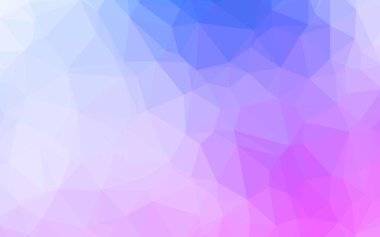 Açık Pembe, Mavi vektör düşük poli düzeni.