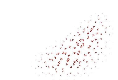 Dairesel ve küplü açık kırmızı vektör dokusu. Renkli daireler, üçgenler, dikdörtgenler. Reklamınız, posteriniz, afişiniz için en iyi tasarım.