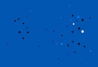 Lekeli hafif Mavili vektör kapağı. Soyut arka planda bulanık kabarcıklar ve renkli gradyan. Marka kitabınız için şablon.