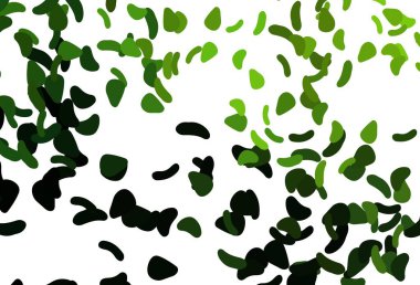 Açık yeşil, kaotik şekilli sarı vektör deseni. Rastgele şekillerle soyut tarzda dekoratif tasarım. Duvar kağıtları için zarif tasarım.