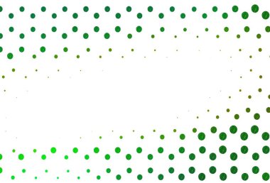 Açık yeşil, diskleri olan sarı vektör dokusu. Doğa tarzında renkli baloncuklu soyut illüstrasyon. Suyun deseni, yağmur damlaları.