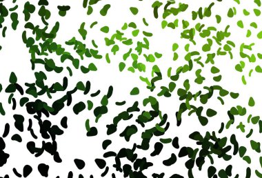 Açık yeşil, Memphis şekilli sarı vektör şablonu. Soyut tarzda rengarenk gradyan şekilleri olan bir resim. Bir cep telefonu için arka plan.