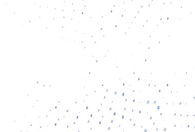 Müzik sembollü soyut vektör arkaplanı. Soyut tarzda dekoratif tasarım ve müzik şekilleri. Fasion dergileri için şablon. 