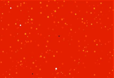 Açık Turuncu vektör düzeni daireler, çizgiler, dikdörtgenler. Küreler, kareler ve çizgilerle soyut çizimler. İş ilanınız için akıllı tasarım.