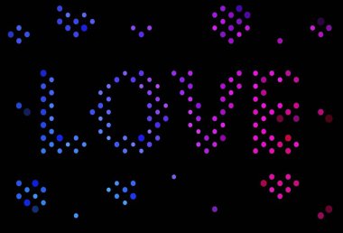 Koyu mavi, diskli kırmızı vektör dokusu. Doğa tarzında renkli baloncuklu soyut illüstrasyon. Suyun deseni, yağmur damlaları.