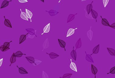 Hafif Mor vektör karalama arkaplanı. Karalama tarzında yaprakları olan belirsiz bir çizim. Web sitesi yöneticileri ve tasarımları için desen.