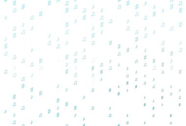 Müzik sembollü soyut vektör arkaplanı. Soyut tarzda dekoratif tasarım ve müzik şekilleri. Fasion dergileri için şablon. 