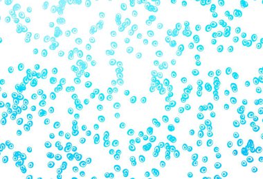 Çember şekilli açık mavi vektör düzeni. Doğa tarzında bulanık halkaları olan güzel renkli çizimler. Marka kitabınız için şablon.