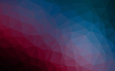 Koyu mavi, kırmızı vektör üçgen şablon.