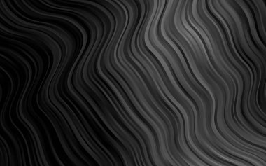 Koyu gümüş, eğri daireli gri vektör deseni.