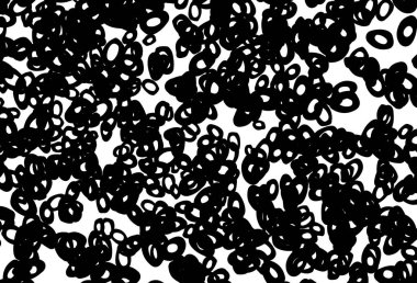 Kabarcıklı siyah ve beyaz vektör arka planı. Renkli su damlaları olan modern soyut çizimler. Posterler, afişler için tasarım.