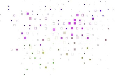 Açık Pembe, çokgen tarzda yeşil vektör örtüsü. Renkli dikdörtgenleri olan bir resim. Reklamınız, posteriniz, afişiniz için en iyi tasarım.