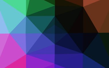 Çokgen desenli soyut geometrik renkli vektör çizimi.