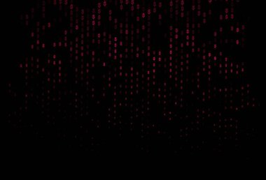 Dolar, USD, ABD ile koyu pembe vektör arka planı. Renkli dijital sembollü soyut illüstrasyon. Ekonomi ve zenginlik reklamınız için akıllıca bir tasarım..