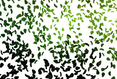 Açık yeşil, kaotik şekilli kırmızı vektör deseni. Rastgele şekillerle soyut tarzda dekoratif tasarım. Web siteniz için basit tasarım.