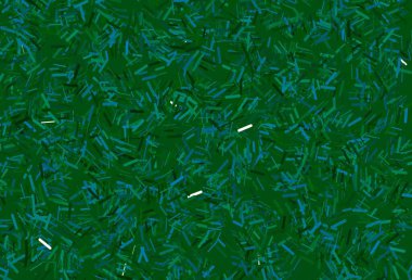 Koyu mavi, düz çizgileri olan yeşil vektör düzeni. Renkli çubuklarla gösterişli soyut çizimler. Reklamlar, posterler, afişler için desen.