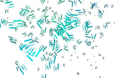 Açık mavi, renkli çizgileri olan yeşil vektör dokusu. Soyut şablondaki çizgilerle dekoratif parlak çizimler. İş broşürleri, broşürler için desen.