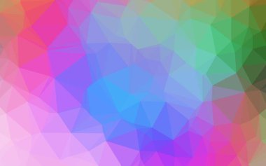 Çokgen desenli soyut geometrik renkli vektör çizimi.