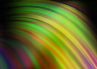 Koyu yeşil, eğri daireli sarı vektör arkaplan.