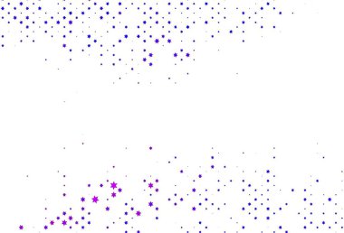 Açık pembe, Noel yıldızlı mavi vektör deseni. Bulanık arkaplanda gradyanı olan yıldızlar. Reklamınız, posteriniz, afişiniz için en iyi tasarım.