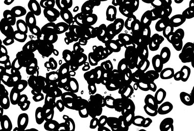 Dairesel şekilli siyah ve beyaz vektör düzeni. Bulanık yağmur damlaları olan soyut bir çizim. İş reklamları için tasarım.