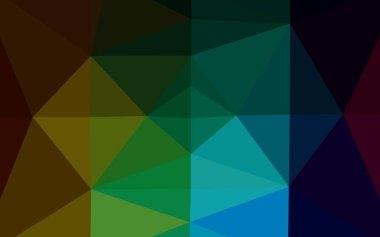 Çokgen desenli soyut geometrik renkli vektör çizimi.