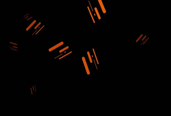 真っ直ぐな線でダークオレンジのベクトル背景 グラデーションでぼやけた抽象的な背景に線 あなたのビジネス広告のためのスマートデザイン — ストックベクタ
