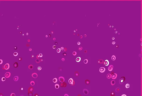 Светло Розовый Векторный Фон Пузырями Красивая Цветная Иллюстрация Размытыми Кругами — стоковый вектор