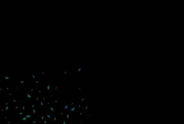 Темно Синяя Зеленая Векторная Текстура Патиссоны Цветными Листьями Натуральном Стиле — стоковый вектор