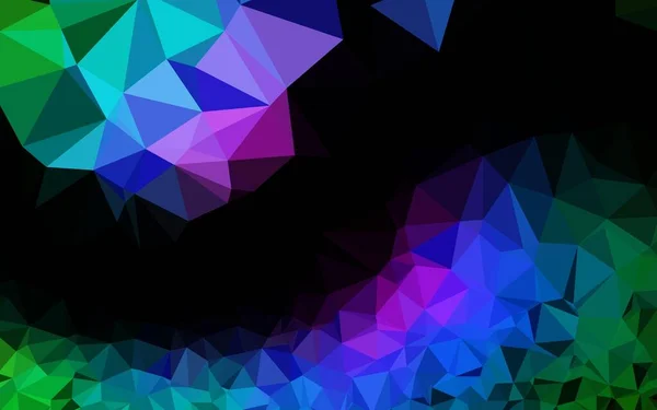 Dark Multicolor Rainbow Vektor Abstraktes Mosaikmuster — Stockvektor