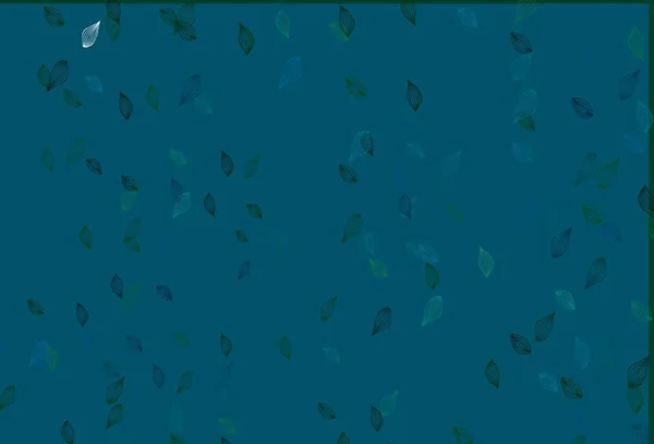 Синий Зеленый Векторный Рисунок Рисунок Листьев Стиле Оригами Градиентом Новый — стоковый вектор