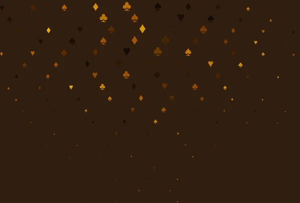 Світло Жовтий Помаранчевий Векторний Візерунок Символом Карт Барвистий Градієнт Знаками — стоковий вектор