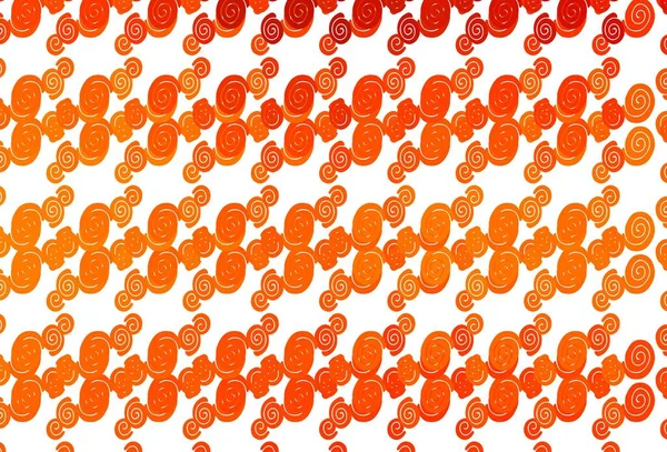 Heller Orangefarbener Vektorhintergrund Mit Lampenformen Eine Vage Zirkuläre Abstrakte Illustration — Stockvektor