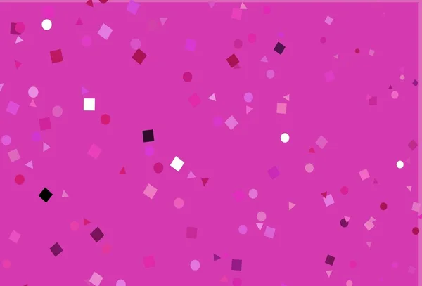 Шаблон Светло Розового Вектора Кристаллами Кругами Квадратами Абстрактная Градиентная Иллюстрация — стоковый вектор