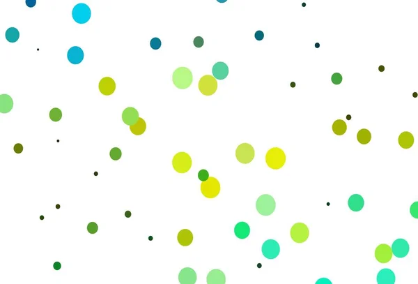 Ανοιχτό Πράσινο Κίτρινο Διανυσματικό Πρότυπο Κύκλους Glitter Αφηρημένη Εικόνα Θολή — Διανυσματικό Αρχείο