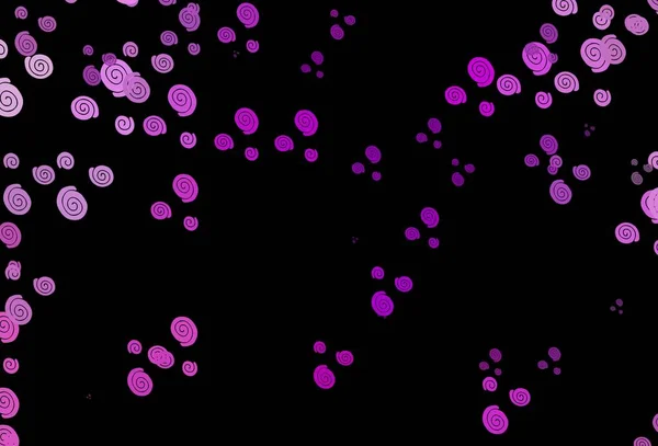 Gabarit Vectoriel Violet Foncé Avec Rubans Courbés Illustration Créative Marbre — Image vectorielle